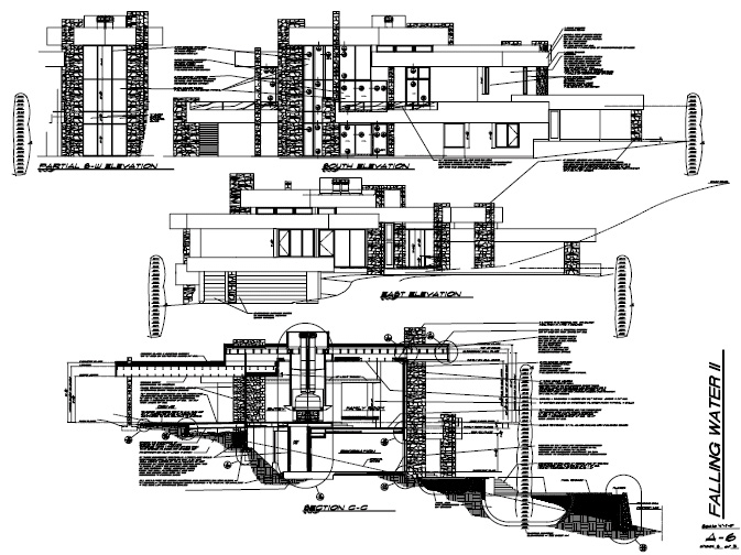 fallingwater-plans-sections-and-elevations